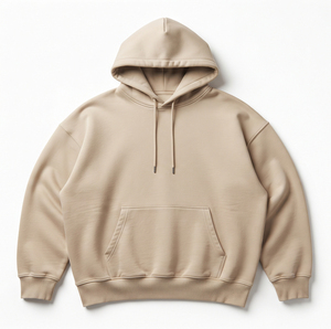 Custom Printed Polyester/Cotton 350g Heavyweight <b>Oversized</b> Pullover <b>Hoodie</b> <b>for</b> <b>Men</b> Silk Screen Printing-OEM ODM Manufacturer - Product Image 1