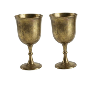 Juego de Copas de Vino Martilladas de Gran Calidad, Copas de Vino de Metal Grabadas a Mano para Decoración de Hogar, Bar y Bodas, Cáliz Chapado en Oro Vintage - Product Image 5