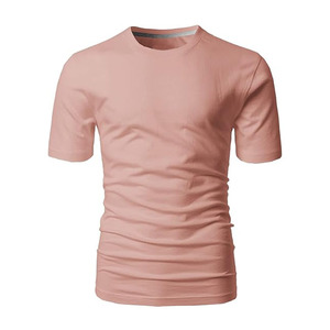 T-shirt Homme Personnalisé Grande Taille à Manches Courtes Séchage Rapide Décontracté Moulant Uni en Spandex pour la Gym – Vente en Gros - Product Image 2