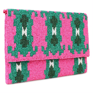 Hermosa Bolsa Mini con Cierre, Bordada a Mano con Cuentas, Diseño de Verano, Elegante y de Primera Calidad, de la India - Product Image 2