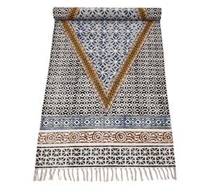 Alfombra Artesanal de Algodón con Diseño Geométrico, Estilo Bohemio Indio, Antideslizante, Ecológica, para Decoración del Hogar, Tejido Plano Suave - Product Image 4