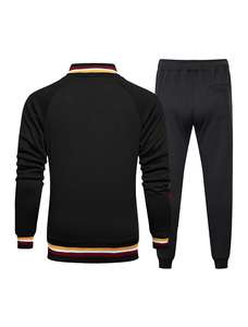 Survêtements d'hiver chauds pour hommes à capuche imprimés de haute qualité, design OEM personnalisé, survêtements unis à taille élastique - Product Image 4