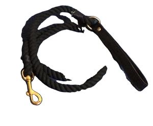 Algodón hecho a mano para tu CORREA DE ALGODÓN TRENZADO NEGRO CORREA PARA PERRO HECHO A MANO - Product Image 1