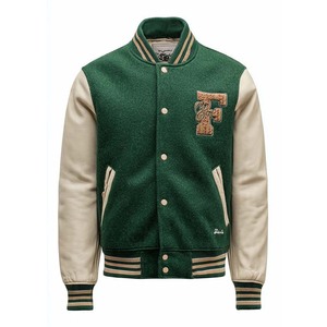 Veste universitaire pour homme, blanche et marine, en cuir PU, avec lettre B brodée sur le devant, col rabattu, coupe classique, style preppy d'automne, streetwear - Product Image 6