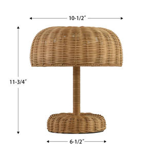 Lámpara de mesa de ratán natural hecha a mano en Vietnam, un elemento de iluminación sostenible perfecto para la decoración del hogar y el estilo boutique. - Product Image 2
