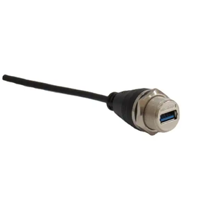 Waterproof USB 2.0 Dip Straight PCB Panel Mount Connector - Product Image 1