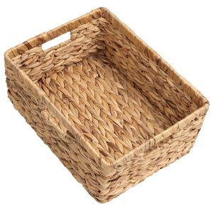 ตะกร้าเก็บผักตบชวาทำด้วยมือขนาดใหญ่ตะกร้าซักผ้าแบบมีมือจับทนทาน - Product Image 6