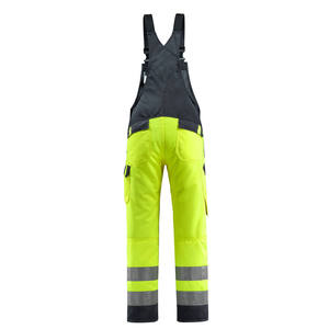 High Visibility Reflective Safety Work Bib Pants Custom Cotton Anti-Wrinkle Unisex <b>Construction</b> <b>Overalls</b> for Industrial Workers - Product Image 6