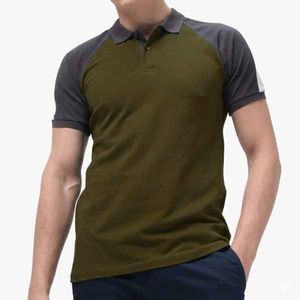 <b>Men's</b> <b>Green</b> Color Short Sleeve Polyester/Cotton Knitted <b>Polo</b> <b>Shirt</b> Casual High Quality Breathable <b>Men</b> <b>Polo</b> <b>Shirt</b> Custom Design - Product Image 5