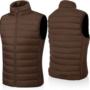 Gilet matelassé imperméable respirant à séchage rapide pour femme, en polyester bleu marine, avec protection UV, fermeture éclair, pour l'extérieur - Product Image 4