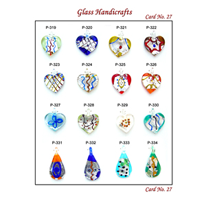 เครื่องประดับแขวนรูปหัวใจสีชมพูทำมือจากแก้วคริสตัลสไตล์โบฮีเมียนประดับด้วยลูกปัดสีฟ้าเทอร์ควอยซ์ สำหรับของขวัญวันครบรอบ ตกแต่งผนัง จำหน่ายจำนวนมาก - Product Image 3