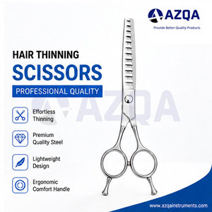 Stainless Steel Hair Thinning Scissors With Toothed Blade <b>Adjustable</b> Screw And Finger <b>Ring</b> Handle For Barber Salon Hair Styling - Product Image 4