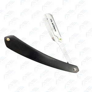 Single Edge Razor Shaving and Hair Grooming Professional Straight Black Barber Razor with Holder Folding - Product Image 6
