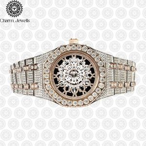 Montre de luxe Charm Jewells en acier inoxydable, boîtier carré de 40 mm, cadran ajouré, mouvement mécanique analogique, bracelet de mode pour homme, automatique - Product Image 4