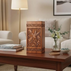 Handmade Wooden Cremation Urn Ocean Heart Resin Inlay <b>Memorial</b> <b>Box</b> Ocean Heart Resin Wooden Cremation Urn Handmade Ocean Wave - Product Image 6