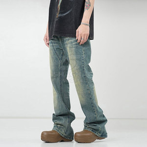 Jean confortable de style urbain pour un look élégant au quotidien, pantalon délavé pour homme - Product Image 2
