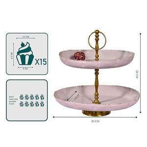 Cake <b>Stand</b> Cupcake <b>Display</b> Wedding Cup Cake <b>Stands</b> Round Dessert Cookie Serving Tray Vintage Pie <b>Plate</b> Holder - Product Image 2