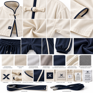 Vêtements et uniformes de Tai Chi pour hommes |   Ivoire Noir Bleu Vert Violet |   Fabricant |   Vêtements de sport et d'arts martiaux |   Kimono de Jiu-Jitsu Brésilien | - Product Image 4