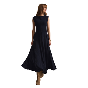 Vestido largo informal con cuello cuadrado y estampado floral para mujer, uso diario - Product Image 1