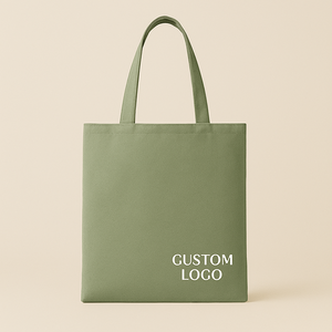 กระเป๋าผ้าฝ้ายรีไซเคิล 100% ขายดี เป็นมิตรกับสิ่งแวดล้อม แบบมีหูหิ้ว พร้อมพิมพ์โลโก้ตามสั่ง - Product Image 2