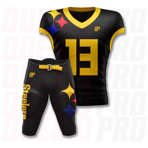 Tenues de football américain personnalisées brodées pour jeunes, équipes universitaires, maillots de flag football, shorts, ensembles, vêtements de sport par sublimation - Product Image 1