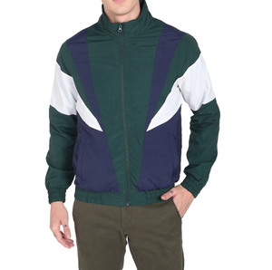Men's Nylon Color Block <b>Jacket</b> Zipper Closure Stand Collar Sporty Windproof Windbreaker <b>Jacket</b> - Product Image 1