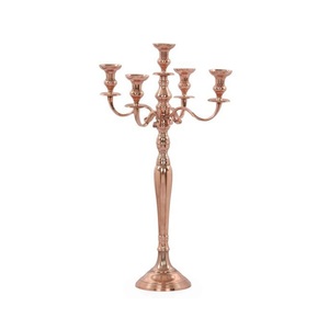 Decorative Tall Metal Candelabra For Grand Banquet Table Decoration With Elegant Multi Branch Frame - Product Image 4