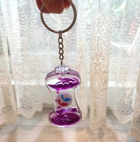 Mini Llavero con temporizador de burbujas líquidas llavero sensorial visual