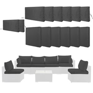 14-Pack Furniture <b>Covers</b> 7-Pcs 6-Seater Wicker Rattan Sectional <b>Sofa</b> Cushion Slipcovers Set Outdoor Cushion <b>Covers</b> - Product Image 2