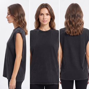 Débardeur de sport vintage pour femme, style urbain, 100% coton respirant, coupe ample, haut de fitness sans manches - Product Image 5
