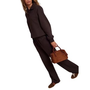 Conjunto Deportivo Unisex Personalizado de Felpa, Sudadera con Capucha y Pantalones Jogger, Color Sólido, Dos Piezas, para Hombre y Mujer - Product Image 1