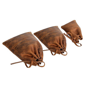 Pochette de voyage en cuir véritable pour le golf avec fermeture éclair, style vintage durable, rangement pour usage extérieur, prix bas - Product Image 2