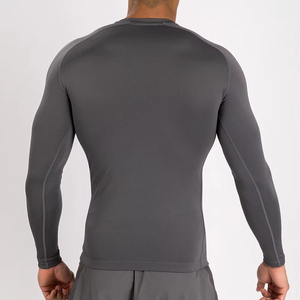 T-shirt de compression pour homme avec logo frontal, 100 % coton, respirant, séchage rapide, vêtement de sport décontracté, fitness, sportswear, activewear - Product Image 5