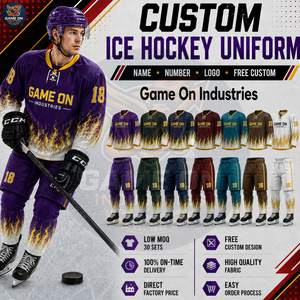 Flame Graphic Printed Customized Sublimated Personalized Low MOQ Lightweight Private Label Trendy Ice Hockey Uniform for Adults - Product Image 5