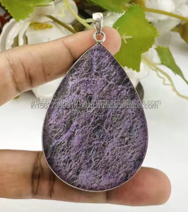 Charoite púrpura 925 colgante de piedras preciosas naturales de plata esterlina colgante púrpura joyería hecha a mano colgante elegante regalo para cumpleaños - Product Image 3