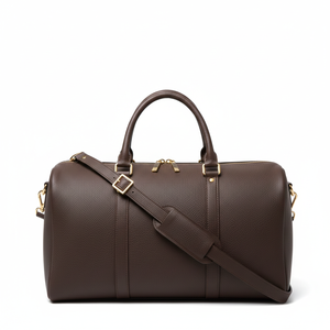 Sac de voyage de luxe en coton beige avec fermeture éclair, léger, avec bandoulière réglable, design élégant à porter à la main, spacieux - Product Image 3