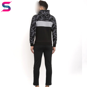 Chándal con capucha de camuflaje, con cremallera completa, informal, para otoño, ligero, de poliéster y algodón, con bolsillos laterales, para hombre. - Product Image 3