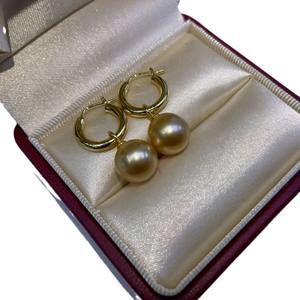 Boucles d'oreilles en argent pur avec perle de Nanyang, style minimaliste en forme d'étoile, 10-11 mm, avec caractéristiques détachables - Product Image 5