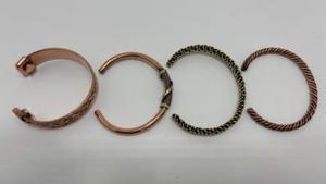 Handcrafted <b>Copper</b> Bangles Adjustable Pure <b>Copper</b> <b>Bracelets</b> for Daily Wear Wellness Fashion and Gifting - Product Image 2