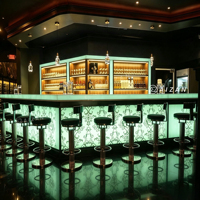 Nouveau design de comptoir de bar LED de luxe pour hôtel, salon, lounge à chicha, restaurant musical