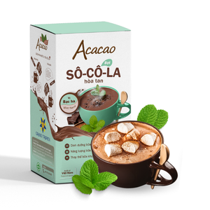 OEM Instant Acacao Chocolate Drink <b>Mix</b> Chocomint Flavor - No Trans Fat, Natural Ingredients - Vietnam Factory - 286g <b>Box</b> - Product Image 2