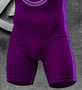 Traje de lucha libre WR-005 morado, compresión ajustada, sublimación completa, absorción de humedad, unisex. Muestra y personalización disponibles. - Product Image 4