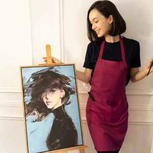 Delantal de cocina sin mangas BEAM 100% poliéster no tejido, transpirable, ecológico, que absorbe la humedad, con bolsillo frontal, para uso diario. - Product Image 3