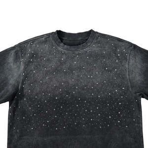T-shirt surdimensionné 100 % coton respirant pour homme, personnalisé OEM ODM avec impression DGT, effet délavé à l'acide - Product Image 2