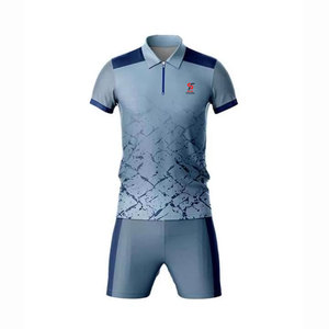 Ensemble de sport respirant personnalisable pour homme, imprimé numérique, maillot court anti-UV et anti-humidité pour le golf et le badminton - Product Image 1