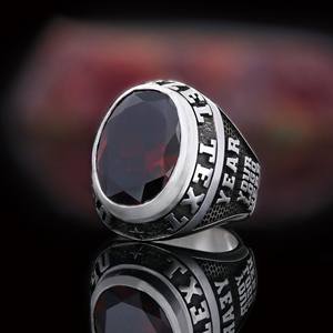 Bague d'École BOJ 014 Personnalisée en Argent et Diamant, Bague de Diplôme Universitaire Unisexe, Cadeau pour Fêtes et Occasions Spéciales, Prix Bas - Product Image 6