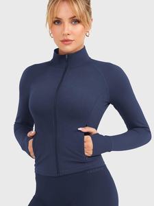 Veste de sport pour femme, respirante, en polaire, à manches longues, pour l'entraînement en salle de sport - Product Image 2