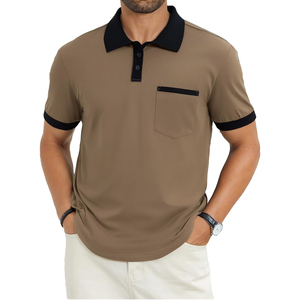 Chemises polo pour hommes, tissu doux au toucher, finition premium, polo élégant pour hommes, vêtements de soirée haut de gamme, tenues de mode masculine. - Product Image 1