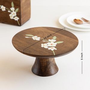 Solid Wood Cake Stand For <b>Birthday</b> Wedding And Party Decoration Wooden Cake Stand For Dessert <b>Table</b> And Home Use Handcrafted - Product Image 3