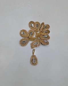Tapiz de cristal con forma de hoja bohemia y patrón de loto, adorno para el hogar y la sala de estar - Product Image 2